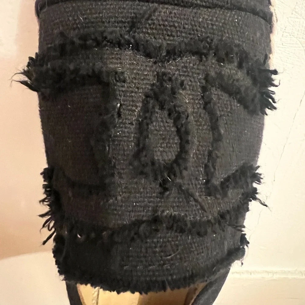 Chanel logo Black Espadrilles. Great condition. Size 36.